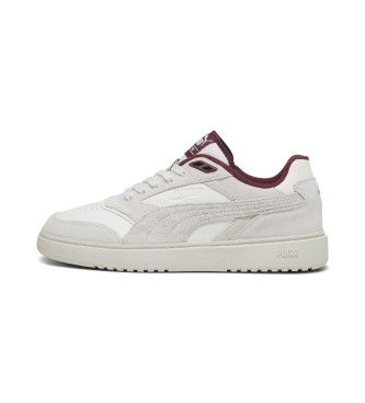 Puma Doublecourt Leren Sneakers wit