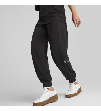 Puma Power Colorblock bukser med hj talje sort