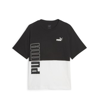 Camiseta Puma Essentials+ Colorblock manga corta negro blanco gris