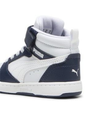 Puma Scarpe da ginnastica Rebound V6 Mid bianche e blu scuro