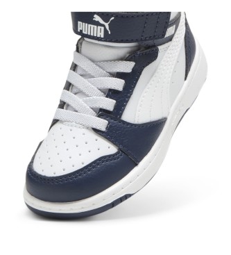 Puma Scarpe da ginnastica Rebound V6 Mid bianche e blu scuro