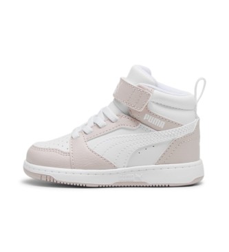 Puma Chaussures Rebound V6 Mid blanches, roses