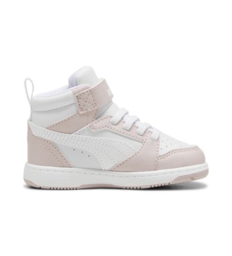 Puma Chaussures Rebound V6 Mid blanches, roses