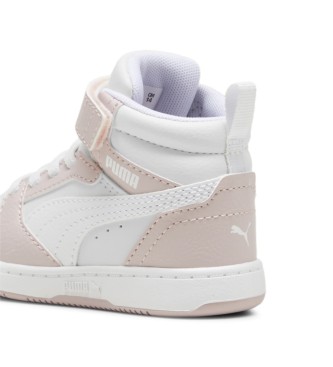 Puma Chaussures Rebound V6 Mid blanches, roses