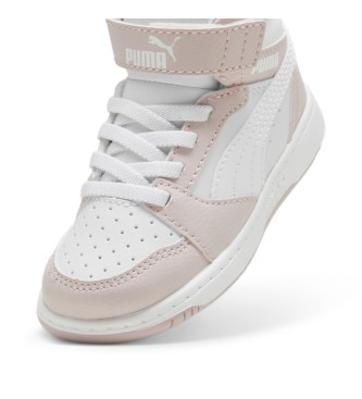 Puma Chaussures Rebound V6 Mid blanches, roses