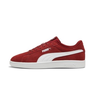 Puma Smash 3.0 kastanienbraune Lederturnschuhe