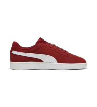 Puma Smash 3.0 kastanienbraune Lederturnschuhe