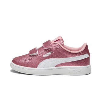 Puma Smash 3.0 Glitz roze sportschoenen