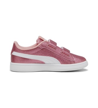 Puma Smash 3.0 Glitz roze sportschoenen