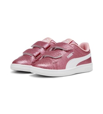 Puma Smash 3.0 Glitz roze sportschoenen