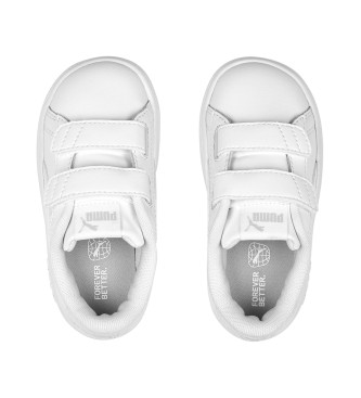 Zapatillas Puma Smash 3.0 Leather Velcro Bebe Blanca