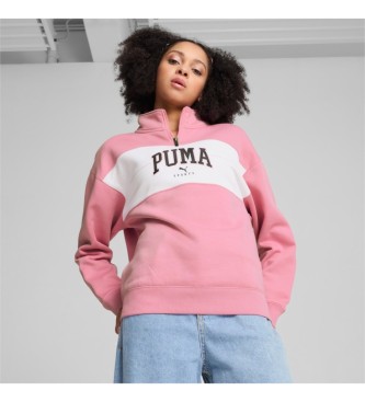 Puma Felpa con mezza zip Pink Squad