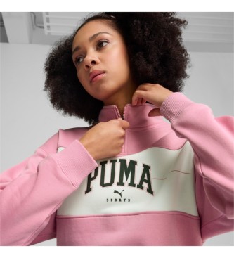 Puma Felpa con mezza zip Pink Squad