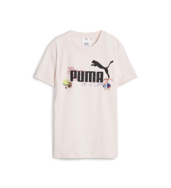 Puma T-shirt do Spongebob cor-de-rosa