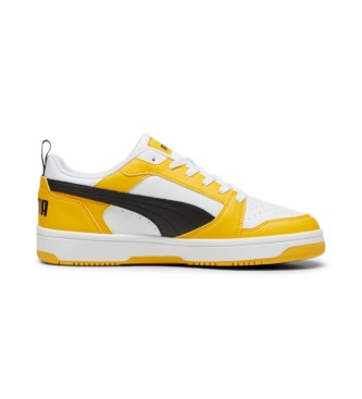 Puma Rebound v6 Low Sapatilhas brancas, amarelas