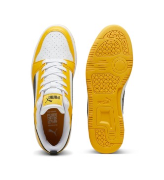 Puma Rebound v6 Low Sapatilhas brancas, amarelas