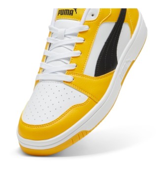 Puma Rebound v6 Low Sapatilhas brancas, amarelas