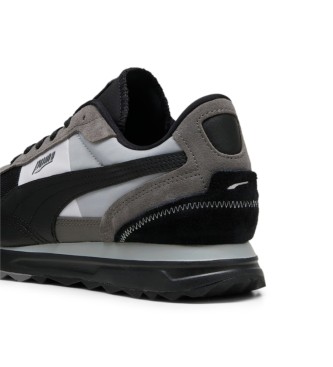 Puma Zapatillas de piel Road Rider SD negro, gris