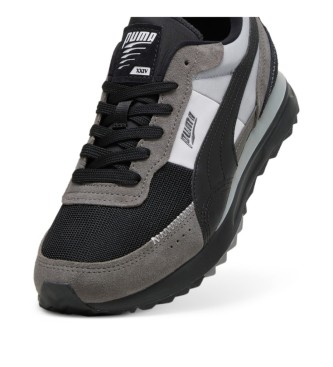 Puma Zapatillas de piel Road Rider SD negro, gris