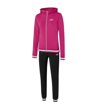 Puma Tracksuit Silver with pink hood
