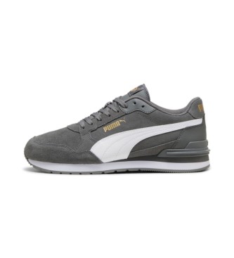 Puma ST Runner v4 SD grey leather trainers