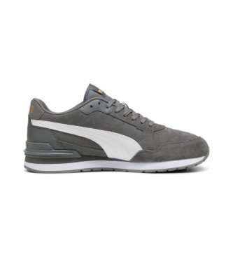 Puma ST Runner v4 SD grey leather trainers