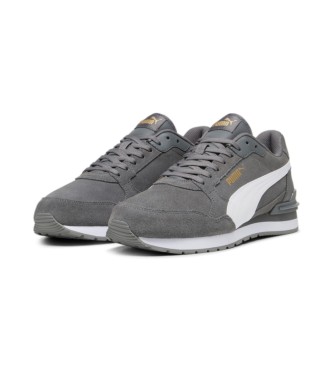 Puma ST Runner v4 SD grey leather trainers