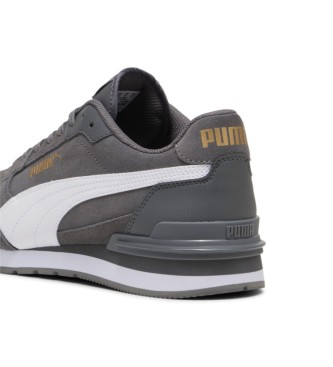 Puma ST Runner v4 SD grey leather trainers