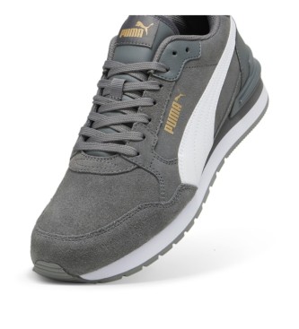 Puma ST Runner v4 SD grey leather trainers