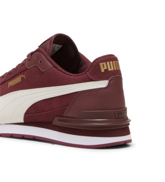 Puma Leather shoes ST Runner v4 SD maroon