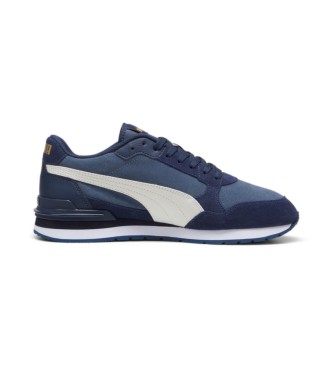 Puma ST Runner v4 SD sapatos de couro azul marinho