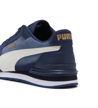 Puma ST Runner v4 SD sapatos de couro azul marinho