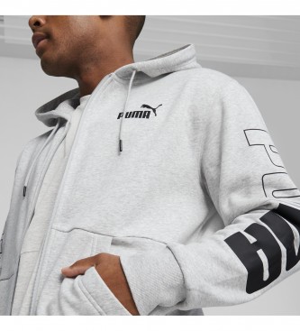 Puma Sweatshirt Colorblock Full-Zip cinzenta