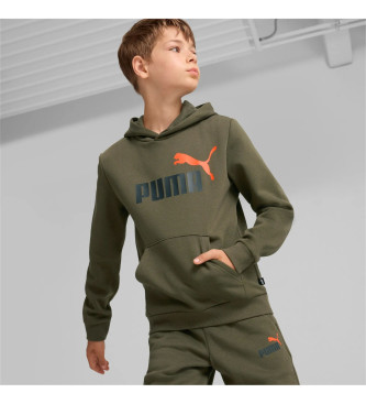 Puma Essentials+ Sweat  capuche Big Logo vert