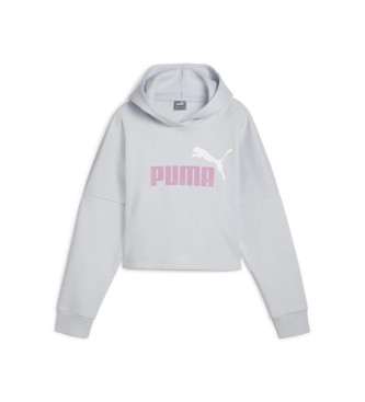 Puma Felpa corta con cappuccio Essentials Logo viola chiaro