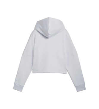 Puma Essentials Logo Cropped Hoodie ljuslila