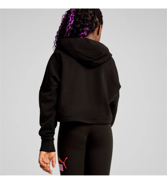 Puma Essentials Logo Cropped Hoodie Schwarz