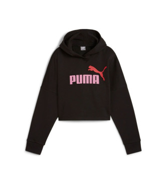 Puma Essentials Logo Cropped Hoodie Sort