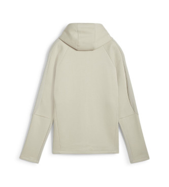 Puma Evostripe sweatshirt med heltckande dragkedja i beige