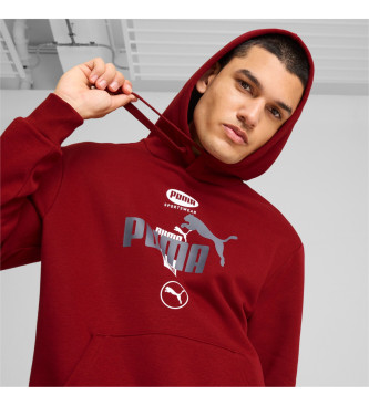 Puma Sweatshirt Power Graphic H maroon