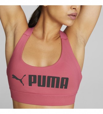 Puma Reggiseno rosa a impatto medio