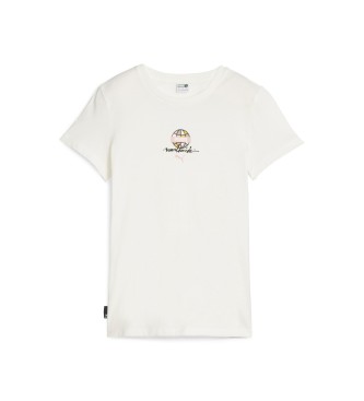 Puma T-shirt Swxp Worldwide blanc cass