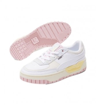 Puma Cali Dream leather slippers white, pink