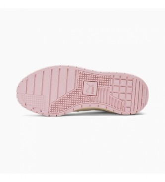 Puma Cali Dream leather slippers white, pink