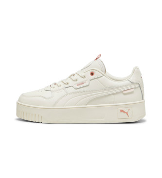 Puma Carina Street Lux Leder Turnschuhe wei