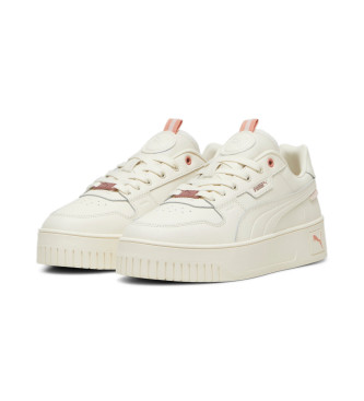 Puma Carina Street Lux Leder Turnschuhe wei