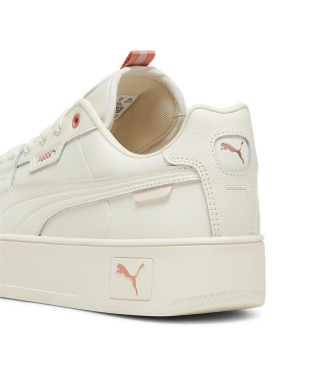 Puma Carina Street Lux Leder Turnschuhe wei