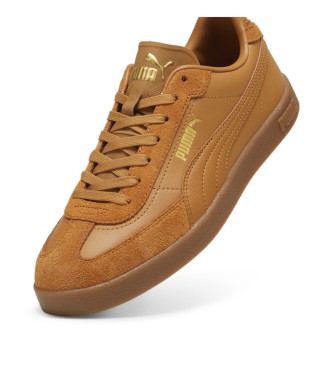 Puma Skórzane trampki Club II Era brązowe