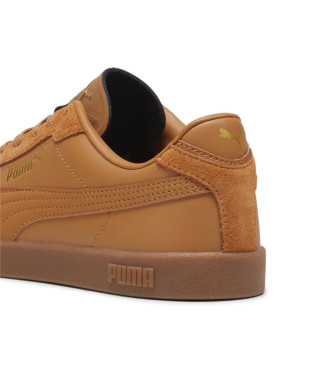 Puma Skórzane trampki Club II Era brązowe