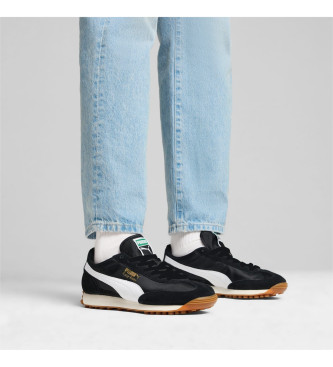 Puma Easy Rider Vintage Leren Sneakers zwart